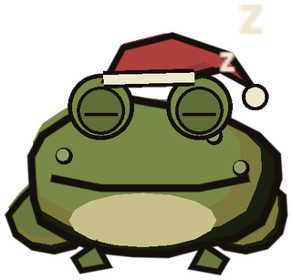 The Bog Toad, asleep in his nightcap